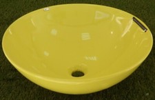 Nic Flavia 001034 Lavabo a ciotola tondo Da Appoggio Colorato C. 49 Giallo