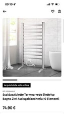 Termosifone elettrico da bagno, marca Bakaji, scaldasalviette, termoarredo