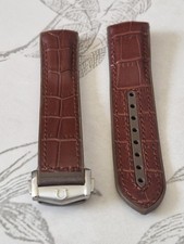 Cinturino orologio 22 mm nylon gomma per Omega Seamaster Planet Ocean - marrone e pelle