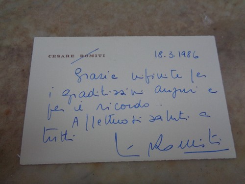 Autografo cesare romiti - autografo,