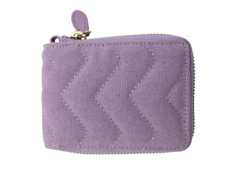 Portafoglio Sandro Donna Taglia Unica Viola Chiaro Trapuntato Con Zip Color Oro