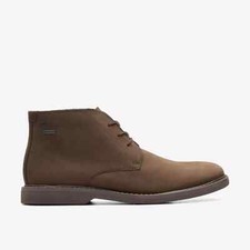 CLARKS - POLACCHINO DA UOMO IN NABUK MARRONE SCURO CON GORETEX-  ATTICUSLTHIGTX