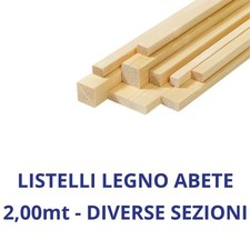 LISTELLO MORALE DI ABETE PIALLATO SU 4 LATI LUNGHEZZA 2 METRI VARIE MISURE