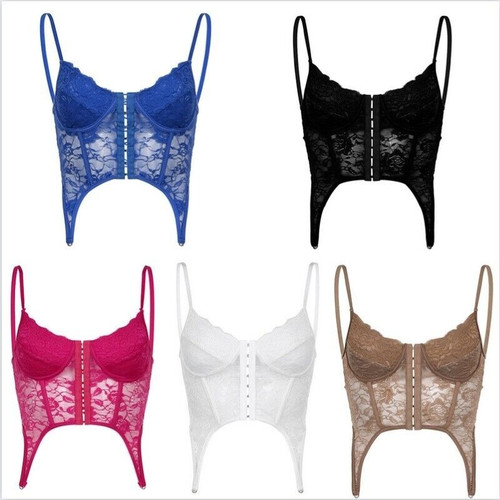 Top corto pizzo - pizzo, floreale