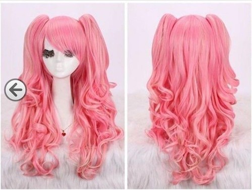 Bellissima parrucca rosa - , lunga
