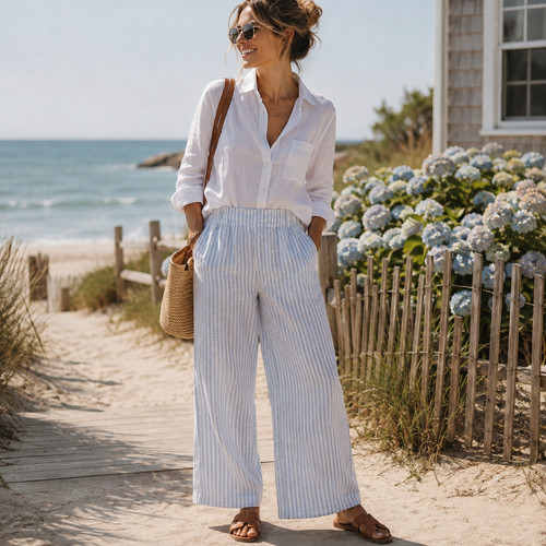 Pantalone donna quince - donna, lino
