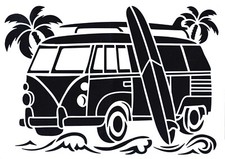 Pochoir surf combi VW van