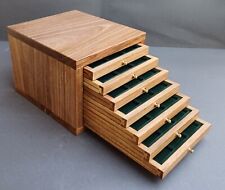 Monetiere in Noce nazionale massello coin cabinet