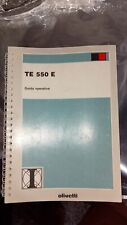 Raro Manuale Telescrivente Olivetti TE 550 E