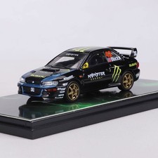1:64 Subaru Impreza WRC Rally Car - Lega nera pressofusa, display da collezione
