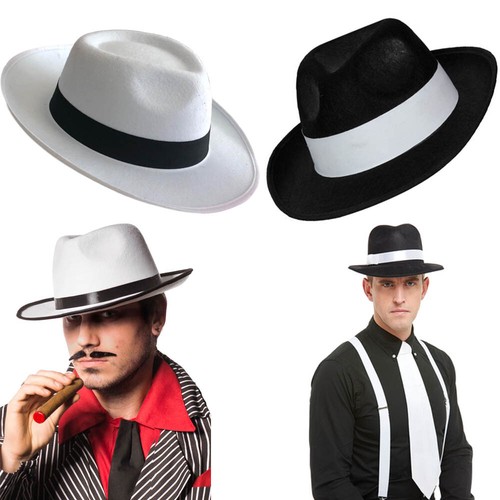 Cappello fedora adulto bianco - cappello,