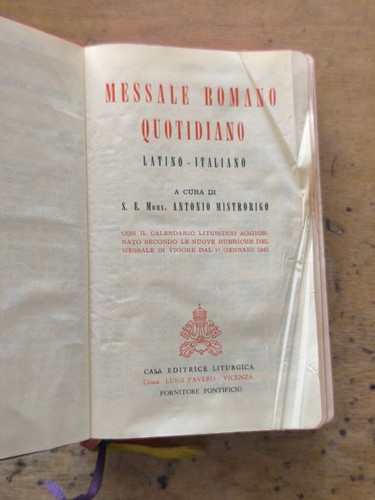 Messale romano quotidiano 1960 - romano,