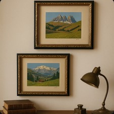 quadri coppia di dipinti su