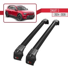 Pour Smart 5 2024-2026 ACE-2 Barres de Toit Noir Aluminium 2 Barres