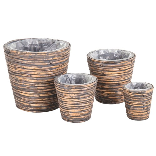 Vaso fiori rattan marrone - da,
