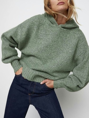 Felpa zara maglia costine - a,