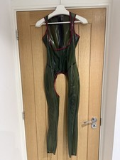 Libidex - Tuta Samara in lattice e gomma - donna - oliva traslucida - piccola