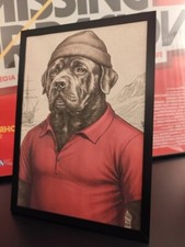 Quadro cane marinaio. Stampa