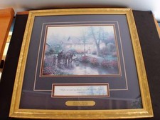 Stampa Adorna Framed Vetro Autentica Thomas Kinkade Sunday Outing Con COA