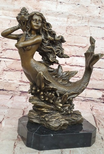 Scultura bronzo sirena - in, di