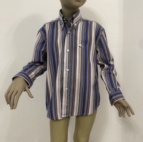 Etro camicia bambino blu righe - etro,