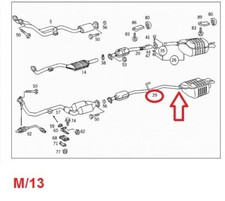 A2024902021MARMITTA TERMINALE (EXHAUST) MERCEDES CLASSE C W202 KOMP-S202-CLK 208