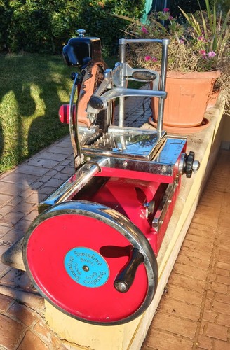 Affettatrice epoca a volano - affettatrice, d'epoca