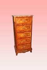 Cinquino settimino a 5 cassetti antico Francese stile Transizione 1800