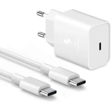 Câble USB C vers USB C + Chargeur 25w pour Samsung S22 S23 S24 A12 A15 A05s