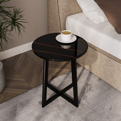 Tavolino caffè rotondo mdf - tavolino,