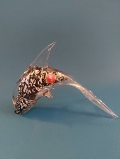 1950 VINTAGE PESCE DELFINO DOLPHIN  MURANO GLASS VETRO SOMMERSO INCAMICIATO