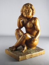 Statua legno scultura putto