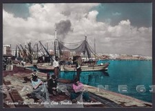 TARANTO CITTÀ 57 PESCA - PESCATORI - MOTOPESCHERECCI Cartolina FOTOGRAFICA