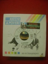 7" RICCHI e POVERI SE M'INNAMORO ITALY PROMO COVER FORATA+STICKER JUKEBOX+C.PATT