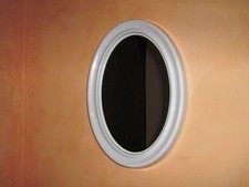 SPECCHIO BAGNO TRUCCO SPECCHIERA DESIGN A PARETE MURO CORNICE BIANCO 4 pezzi