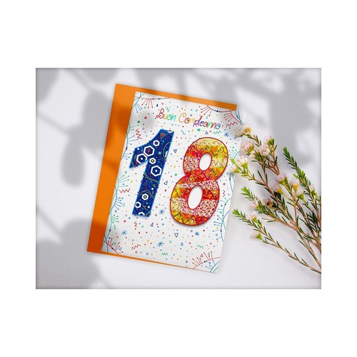 Biglietto compleanno - "18°, compleanno"