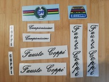 Kit adesivi compatibili Coppi Fiorelli Colore Nero decals
