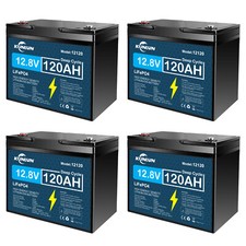 1/2/3/4 Pack 12V 120Ah LiFePO4