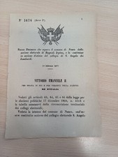 DECRETO REGNO D'ITALIA BAGNOLI