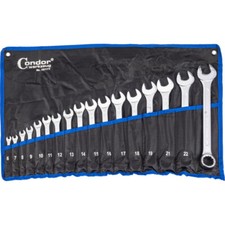 SERIE KIT SET CHIAVI COMBINATE STELLA E FISSA INGLESI 17pz 6-24mm CONDOR