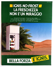 Pubblicita' Ignis No Frost Frigo Freezer Vintage Ads Advertising 1987 (R8
