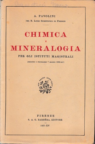 Chimica mineralogia - chimica, e
