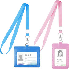 Porta Badge in Pelle, 2 Pezzi