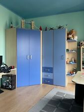 Cameretta bimbo blu/azzurra, armadio, letto, comodino e pensile in ottimo stato