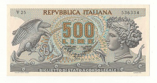 500 lire aretusa decr - aretusa,