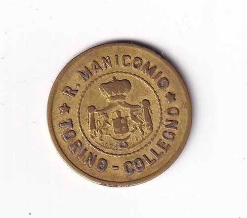 Gettone del reale manicomio - manicomio, di