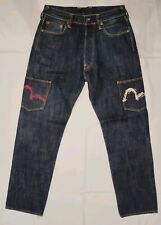 JEANS VINTAGE Y2K EVISU HERITAGE DENIM INDACO SCURO GIAPPONESE TG.30 USATO 