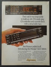 Pubblicità rivista impianto autoradio PIONEER Premier KEX-M800 1989