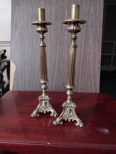 Coppia candelabri altare - candelabri,