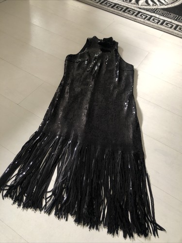 Abito zara nero frange - abito,
